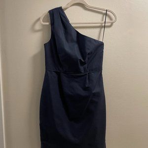 JCrew Navy One Shoulder Sheath